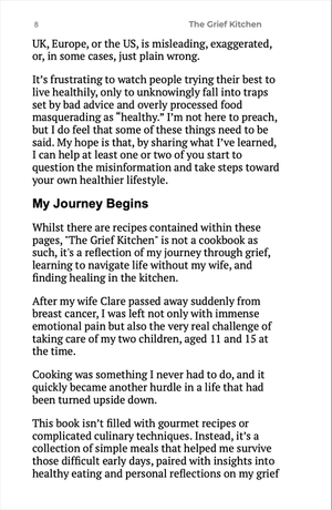 Sample page from The Grief Kitchen